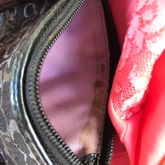 Small Black Fabric Coach Wristlet - Picture 5 of 5